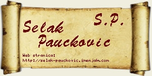 Selak Paučković vizit kartica